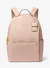 Michael Kors Sable Large Signature Logo Backpack In Pink