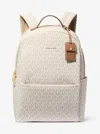 Michael Kors Sable Large Signature Logo Backpack In Sand