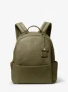Michael Kors Sable Medium Pebbled Leather Backpack In Green