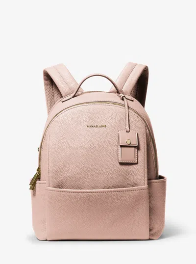 Michael Kors Sable Medium Pebbled Leather Backpack In Pink