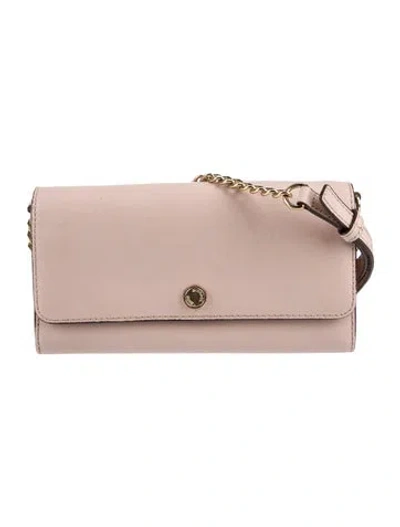 Pre-owned Michael Kors Saffiano Leather Clutch In Neutral