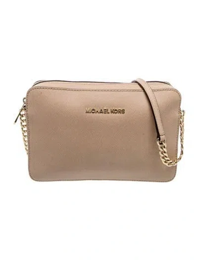 Pre-owned Michael Kors Saffiano Leather Clutch In Pink