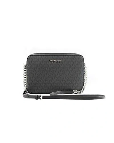 Pre-owned Michael Kors Saffiano Leather Crossbody Bag - Crossbody Bags - Black -size