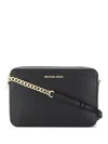 Michael Kors Saffiano Leather Crossbody Bag In Black