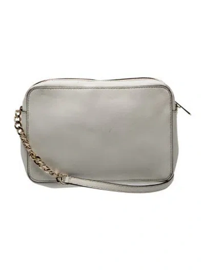 Pre-owned Michael Kors Saffiano Leather Crossbody Bag In Gray
