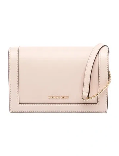 Pre-owned Michael Kors Saffiano Leather Crossbody Bag Medium In Pink