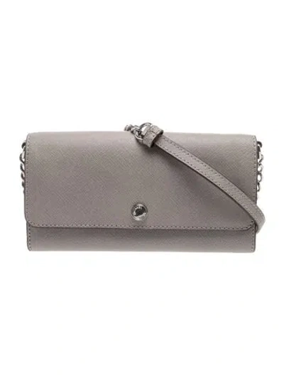 Pre-owned Michael Kors Saffiano Leather Crossbody Bag In Neutral