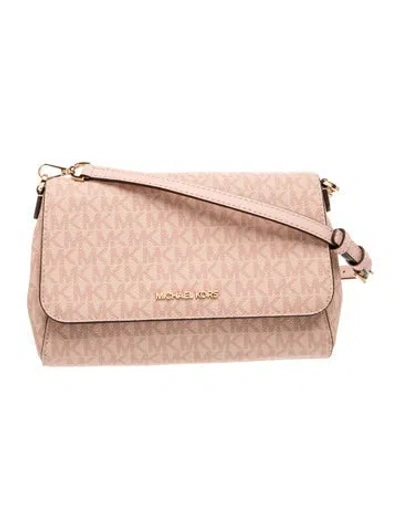 Pre-owned Michael Kors Saffiano Leather Crossbody Bag In Pink