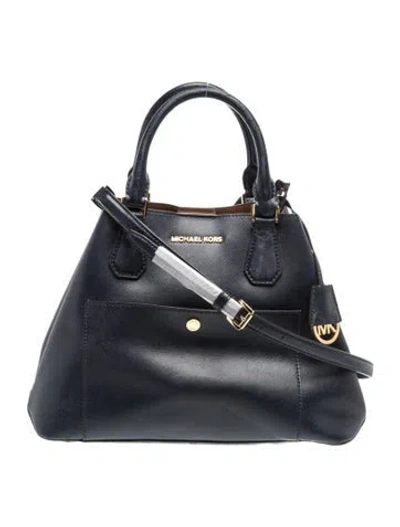 Pre-owned Michael Kors Saffiano Leather Shoulder Bag In Blue