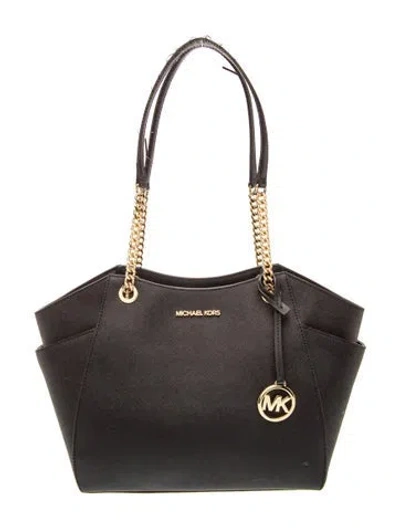Pre-owned Michael Kors Saffiano Leather Shoulder Bag In Brown