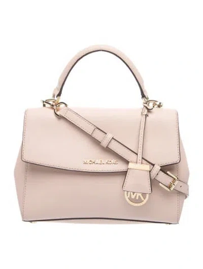 Pre-owned Michael Kors Saffiano Leather Top Handle Bag In Pink