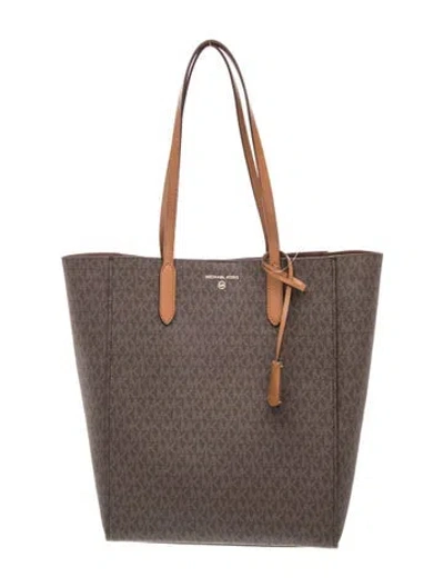 Pre-owned Michael Kors Saffiano Leather Tote In Brown