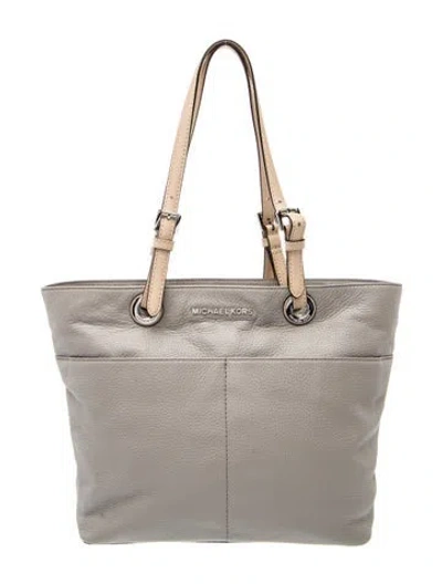 Pre-owned Michael Kors Saffiano Leather Tote In Gray