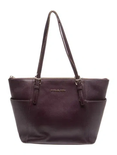 Pre-owned Michael Kors Saffiano Leather Tote In Multi