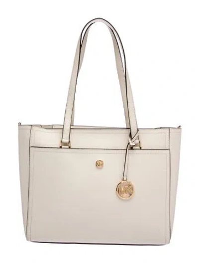 Pre-owned Michael Kors Saffiano Leather Tote In Neutral