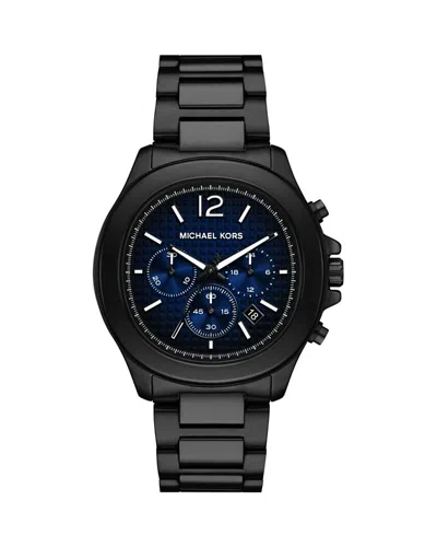 MICHAEL KORS SAGE CHRONOGRAPH BLACK STAINLESS STEEL WATCH, 42MM