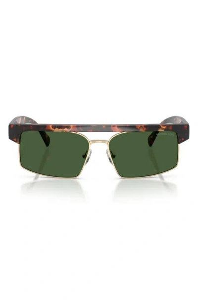Michael Kors Saint Lucia 59mm Rectangular Sunglasses In Green