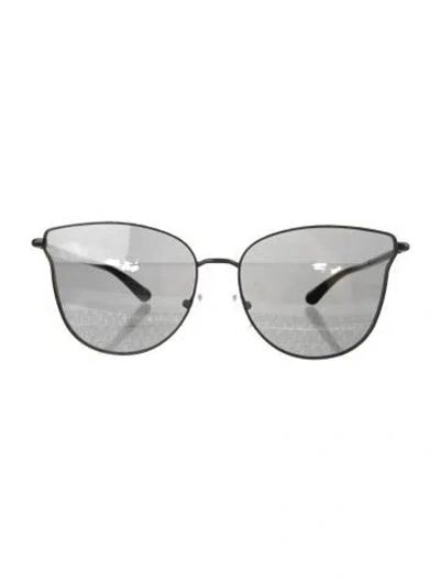 Pre-owned Michael Kors Salt Lake City Monogram Pattern Sunglasses W/ Tags In Black
