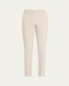 Michael Kors Samantha Double Crepe Sablé Slim-leg Pants In Neutral