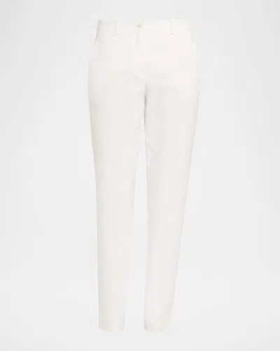 Michael Kors Samantha Slim Double Crepe Pants In White