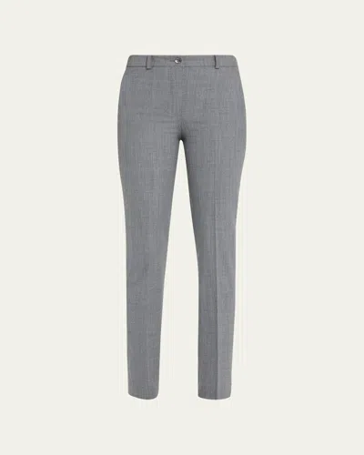 Michael Kors Samantha Wool Pants In Gray