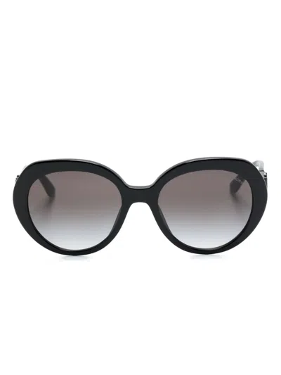 Michael Kors San Lucas Round-frame Sunglasses In Black