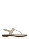 Shop Michael Kors Sandal "mandy" In Beige