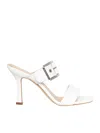 Michael Kors Colby Leather Sandals In White