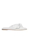Michael Kors Open-toed Flat-bottomed Sandals In White