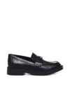 MICHAEL KORS MICHAEL KORS LEATHER LOAFERS WITH LOGO PLAQUE