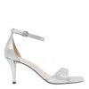 Michael Kors Silver Open-toe Sandals With Delicate Ankle Strap In Silver