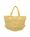 Michael Kors Santorini Tote Bag In Yellow Straw In Yellow