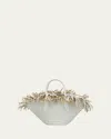 Michael Kors Sardinia Mini Fringe Basket Top-handle Bag In Optic White