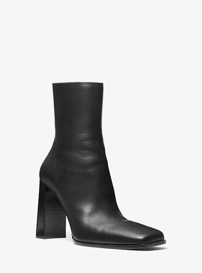 Michael Kors Sascha Leather Boot In Black