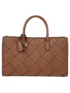Michael Kors 'scarlett Medium' Brown Handbag With Braided Design And Top Shoulder Strap In Brown