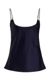 Michael Kors Satin Camisole Top In Navy