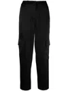 Michael Kors Satin Cargo Pant In Black