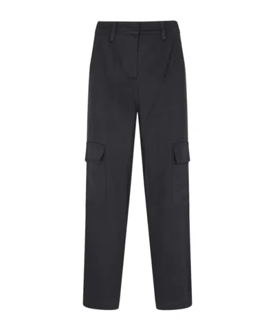 Michael Kors Satin-finish Tapered-leg Trousers In Black