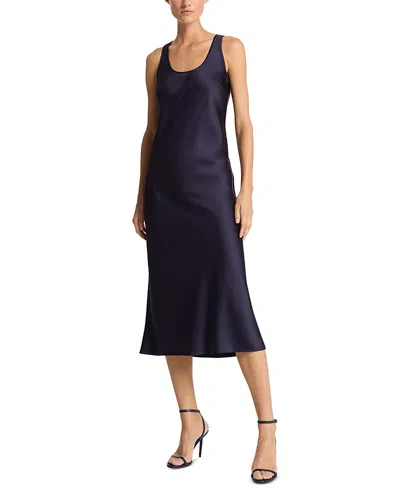 Michael Kors Satin Slip Dress In Maritime