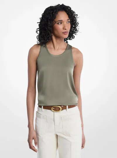Michael Kors Sleeveless Lounge Top Round Neck In Gray