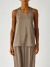 Michael Kors Satin Tank Top Tank Top In Brown