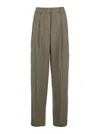 Michael Kors Satin Wide Leg Pant In Green