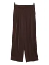 Michael Kors Satin Wide-leg Trousers In Brown