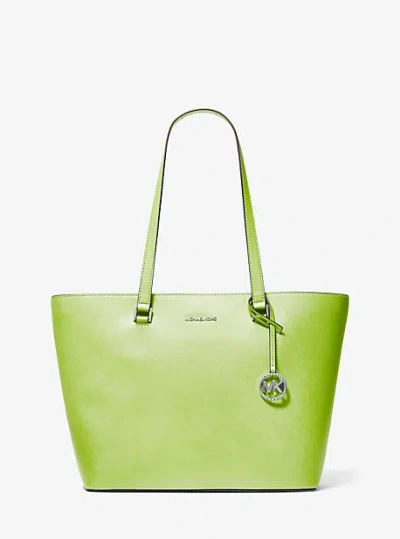Michael Kors Savvannah Large Saffiano Leather Tote Bag In Green