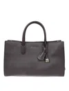 Michael Kors Scarlett Hammered Leather Handbag In Black