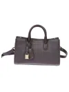 Michael Kors Scarlett Hammered Leather Shoulder Bag In Brown