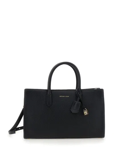 Michael Kors Scarlett Leather Handbag In Black