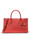 Michael Kors Scarlett Medium East West Satchel In Red