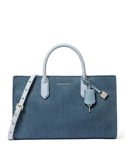 Michael Kors Scarlett Medium East/west Satchel In Denim