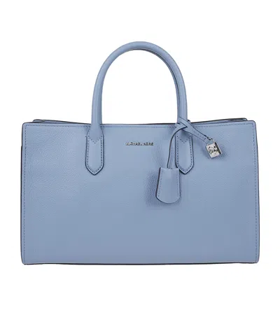 Michael Kors Scarlett Medium Leather Satchel In Blue